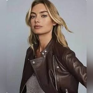 Reiss plum Tallis moto BIKER jacket